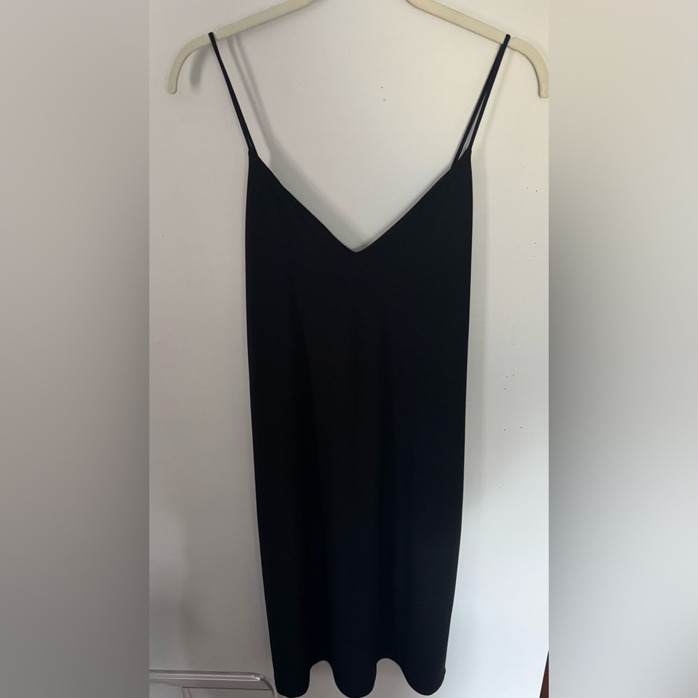 Zara Elegant Black Slip Dress